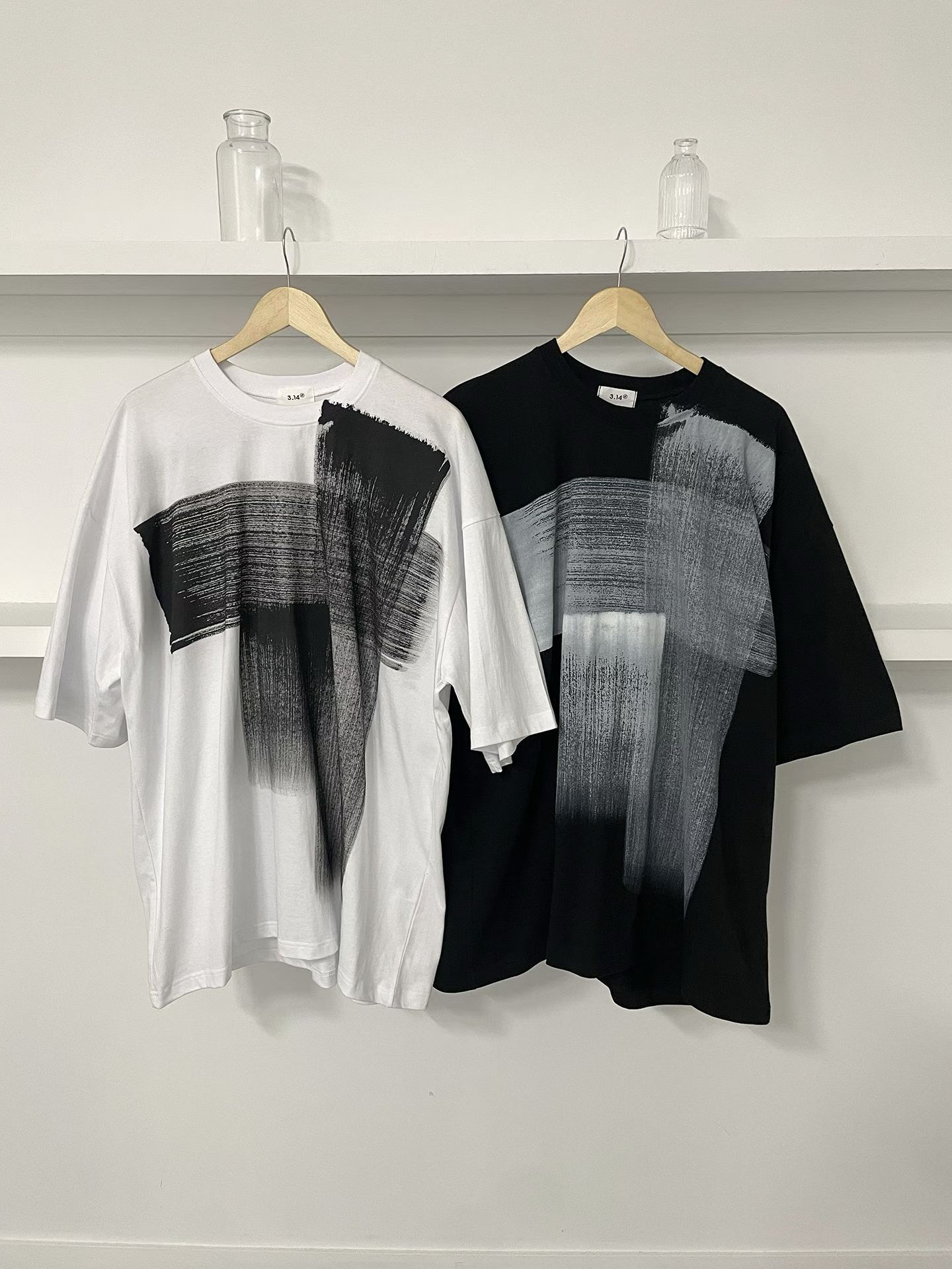 Oversize油漆短袖Tee T4870