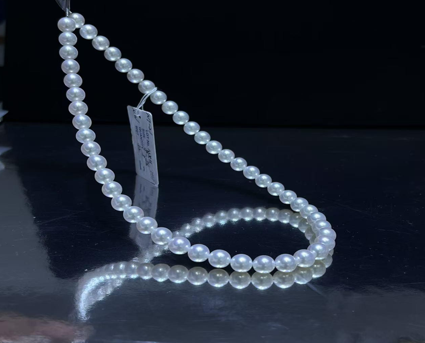 F45 "海水akoya珍珠串鏈 8-8.5mm" (63YS13600A0563)白色 S925銀 $23888