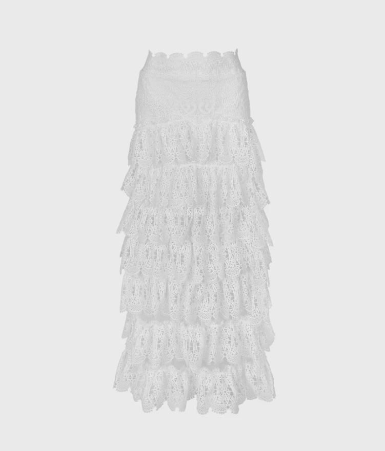 1AF0323-166 [ANNE FONTAINE] Anggun Skirt White #P26F35001 (EU)