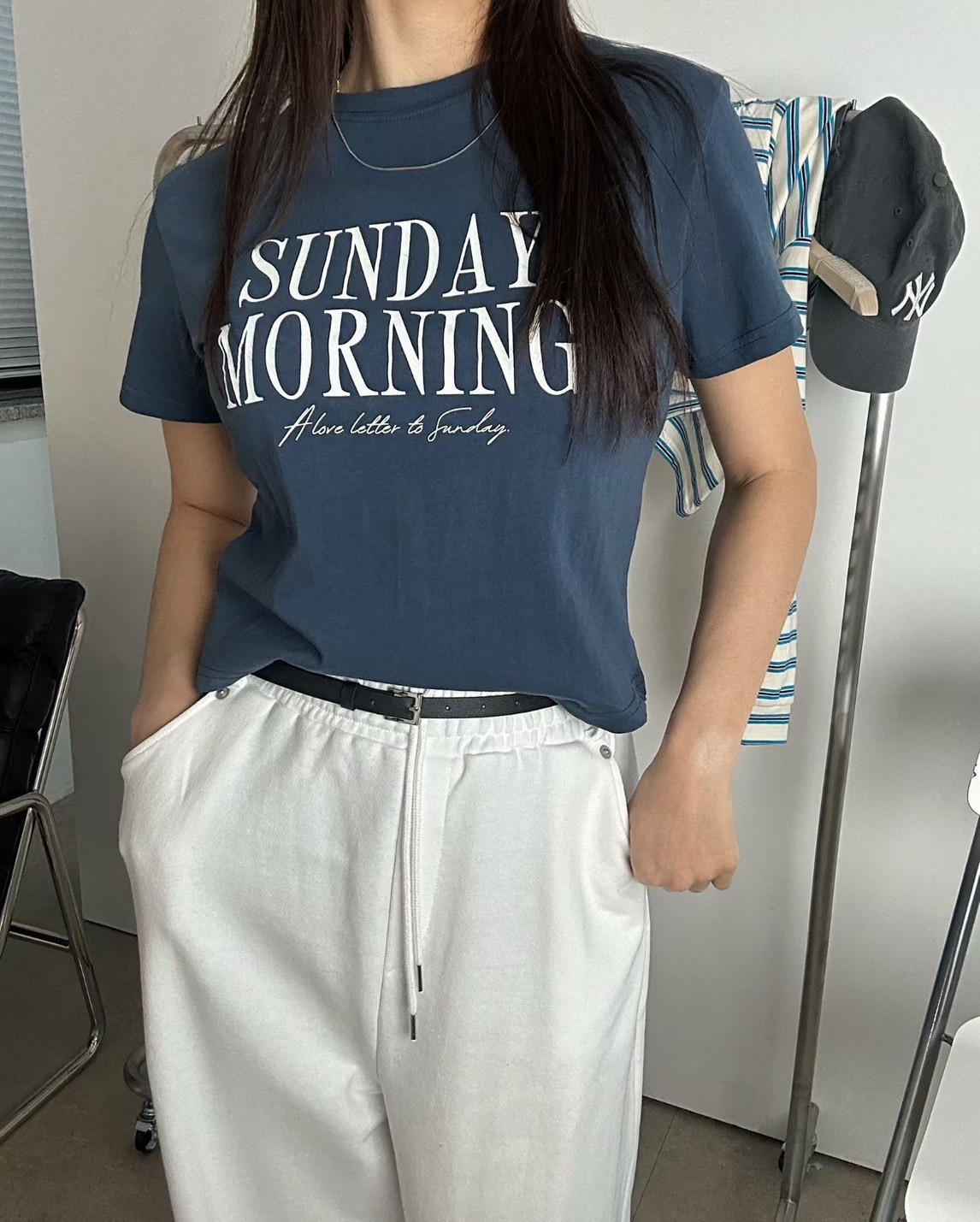 英字棉質休閒短ＴＥＥ