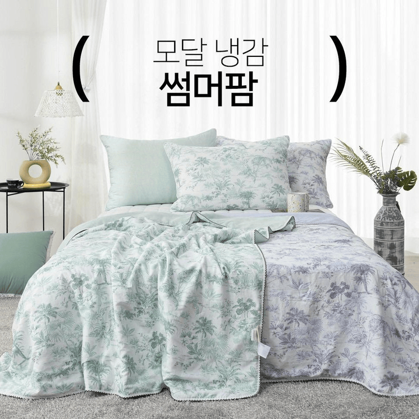 [韓國棉被] 冰冰涼感・天絲莫代爾｜ 夏威夷叢林 涼感冰冰被 2色（關鍵字：GJ87）