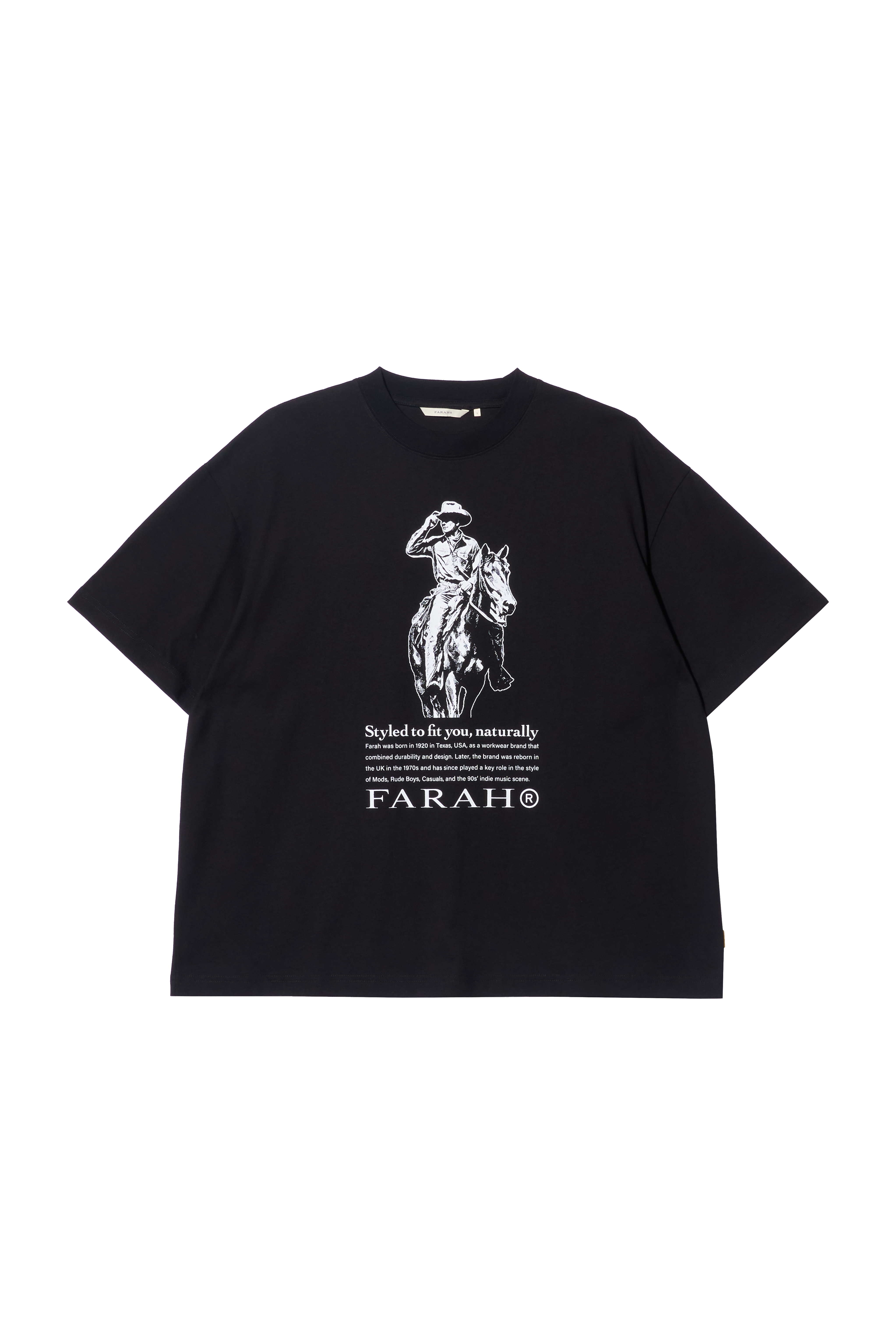 FARAH WASHED PRINTED GRAPHIC S/S TEE (2COL)