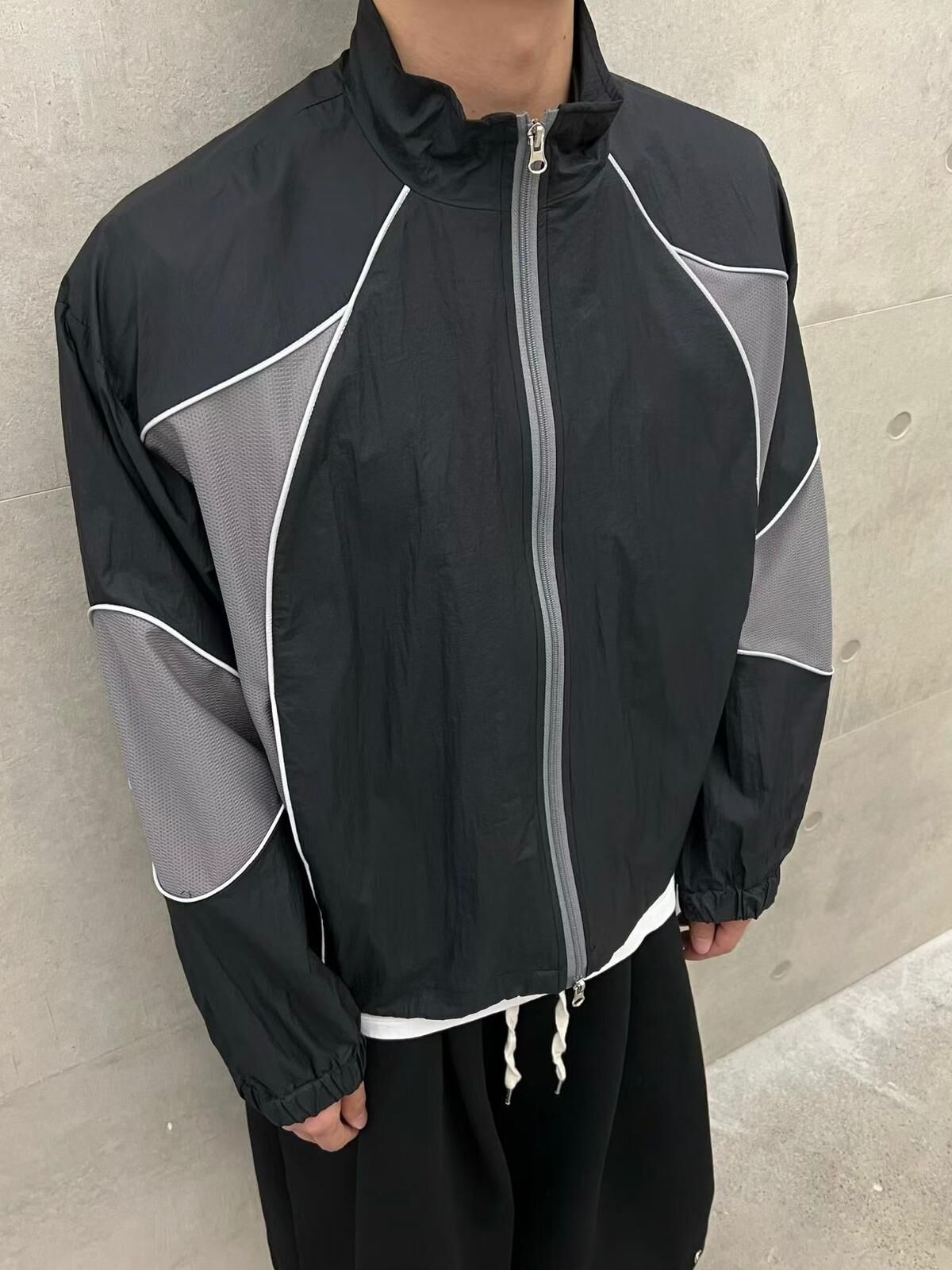 拼色企領拉鍊外套 PULSE-212JK