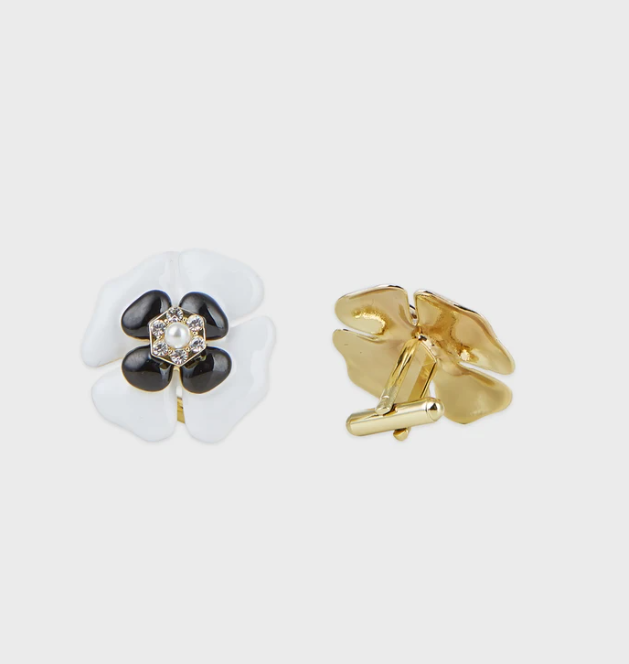1AF0323-169 [ANNE FONTAINE] Aroma Cufflinks Black/White #H25A03400 (EU)