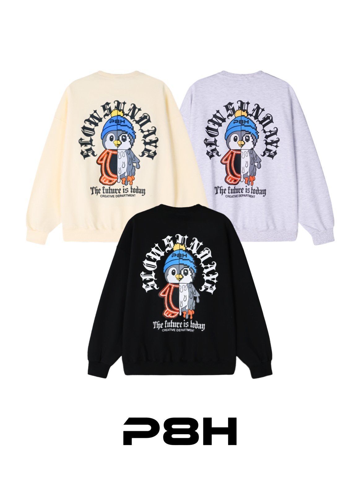 英文字圖案衛衣 P8H-166T