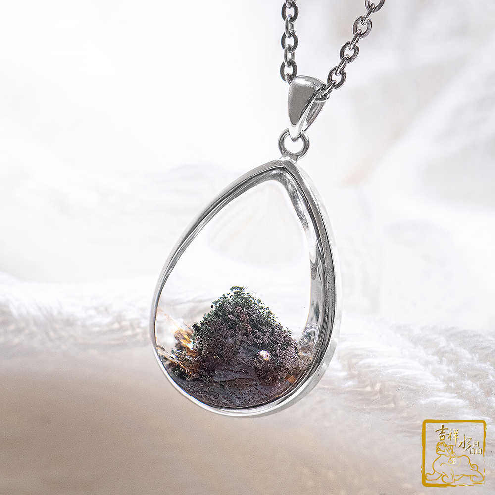 綠幽靈項鍊 8.7g 水滴墜