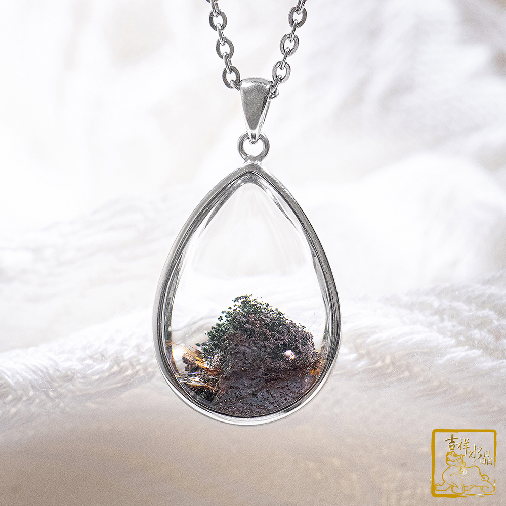 綠幽靈項鍊 8.7g 水滴墜