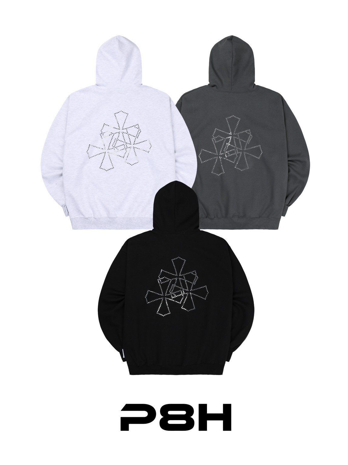 閃石圖案連帽衛衣 P8H-169T