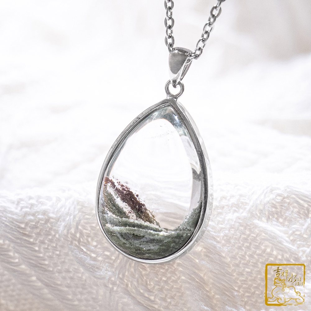 綠幽靈項鍊 9.5g 水滴墜