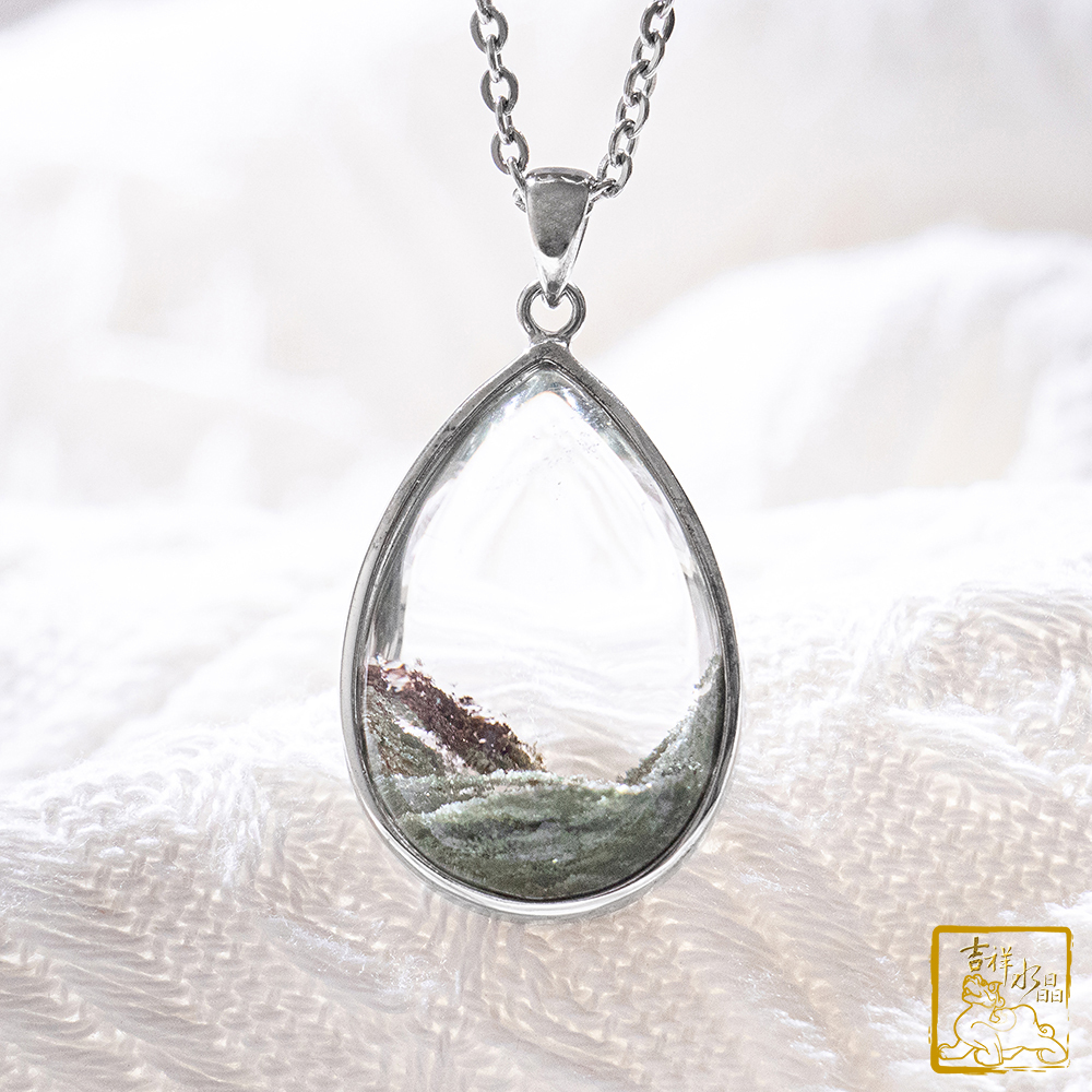 綠幽靈項鍊 9.5g 水滴墜