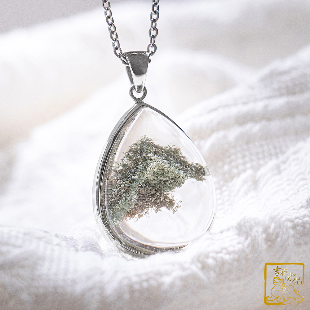 綠幽靈項鍊 12.9g 水滴墜