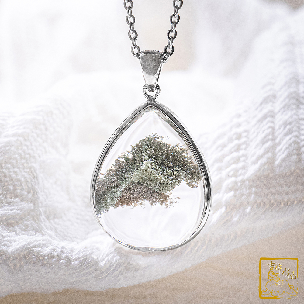 綠幽靈項鍊 12.9g 水滴墜