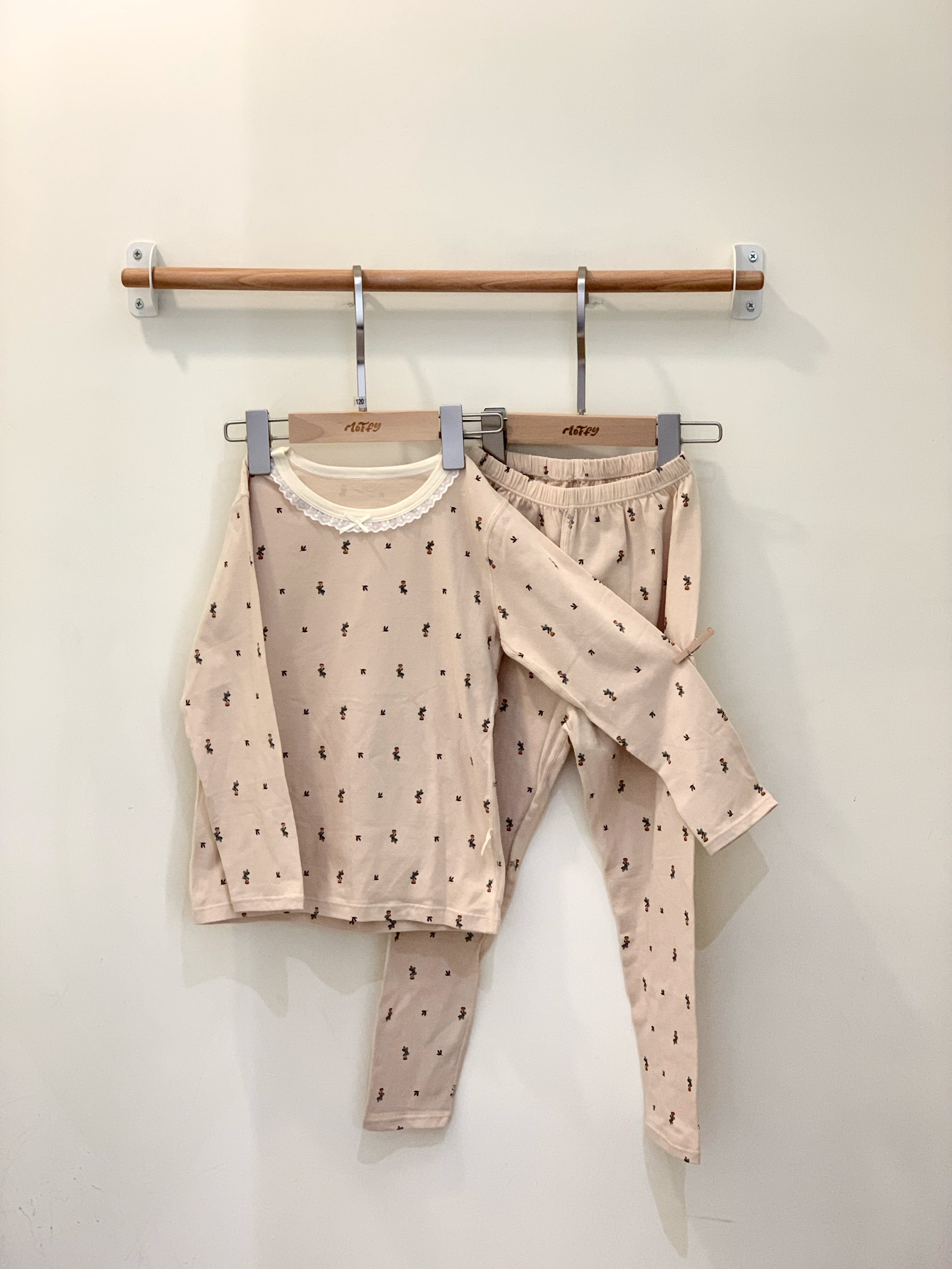 蝴蝶結小盆栽睡衣