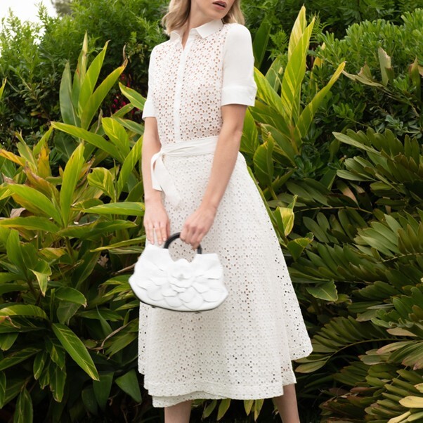 1AF0323-201 [ANNE FONTAINE] Luken Skirt White #P22F22501 (EU)