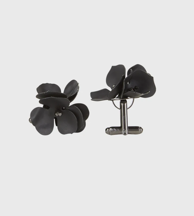 1AF0323-172 [ANNE FONTAINE] Dune Cufflinks Black #P23A01203 (EU)