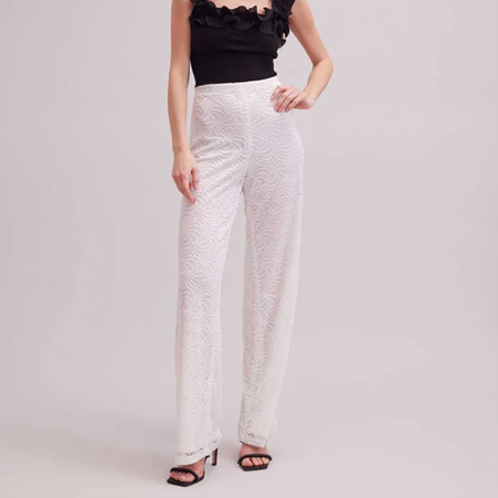 1AF0323-204 [ANNE FONTAINE] Corolle Pants White #P23F24801 (EU)