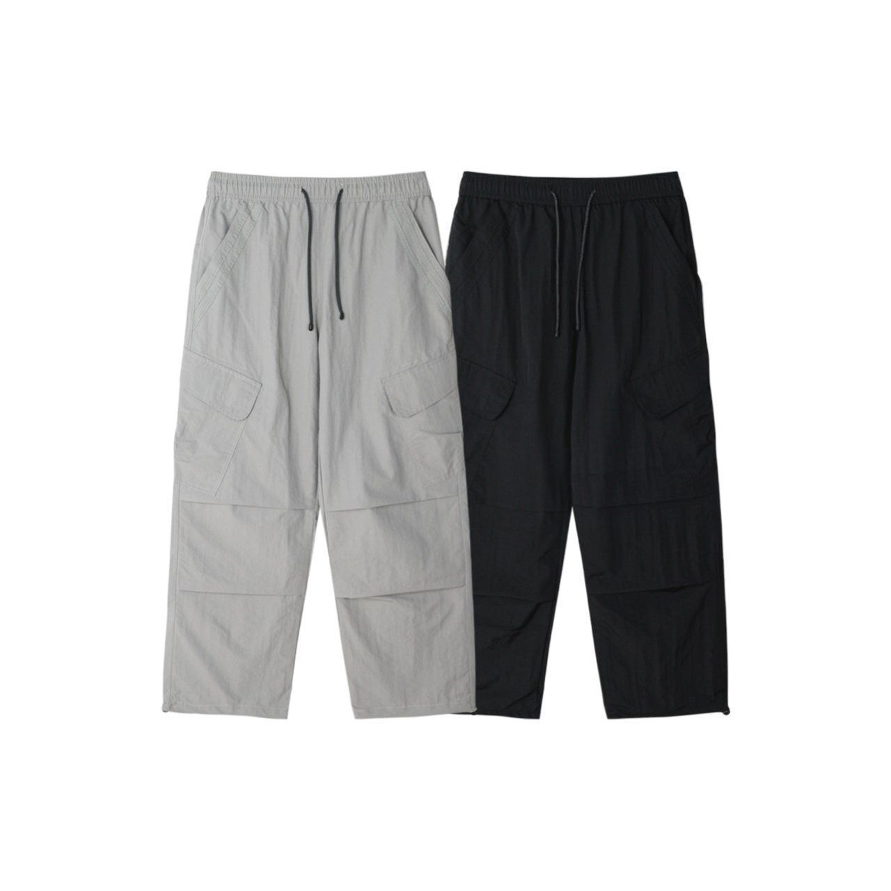 淨色可束腳工裝鬆身褲 Veil-090P