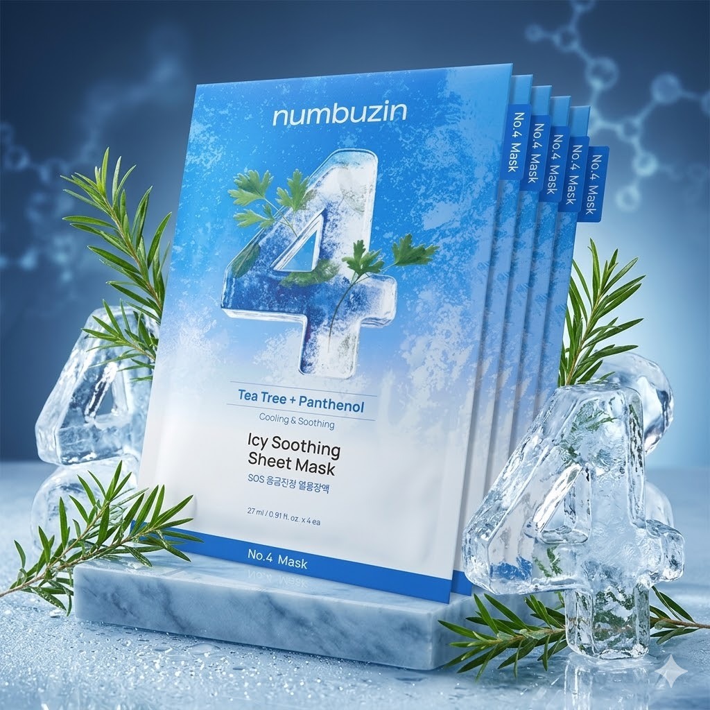 【直播】numbuzin LX032109 4號 冰感鎮靜急救面膜(5片裝)