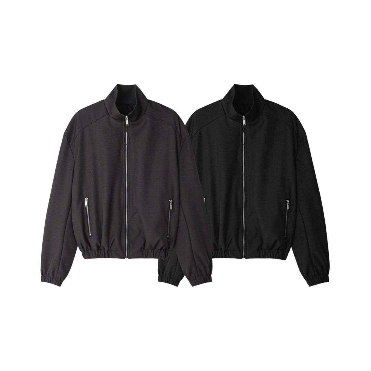 淨色企領拉鍊外套 Veil-091JK