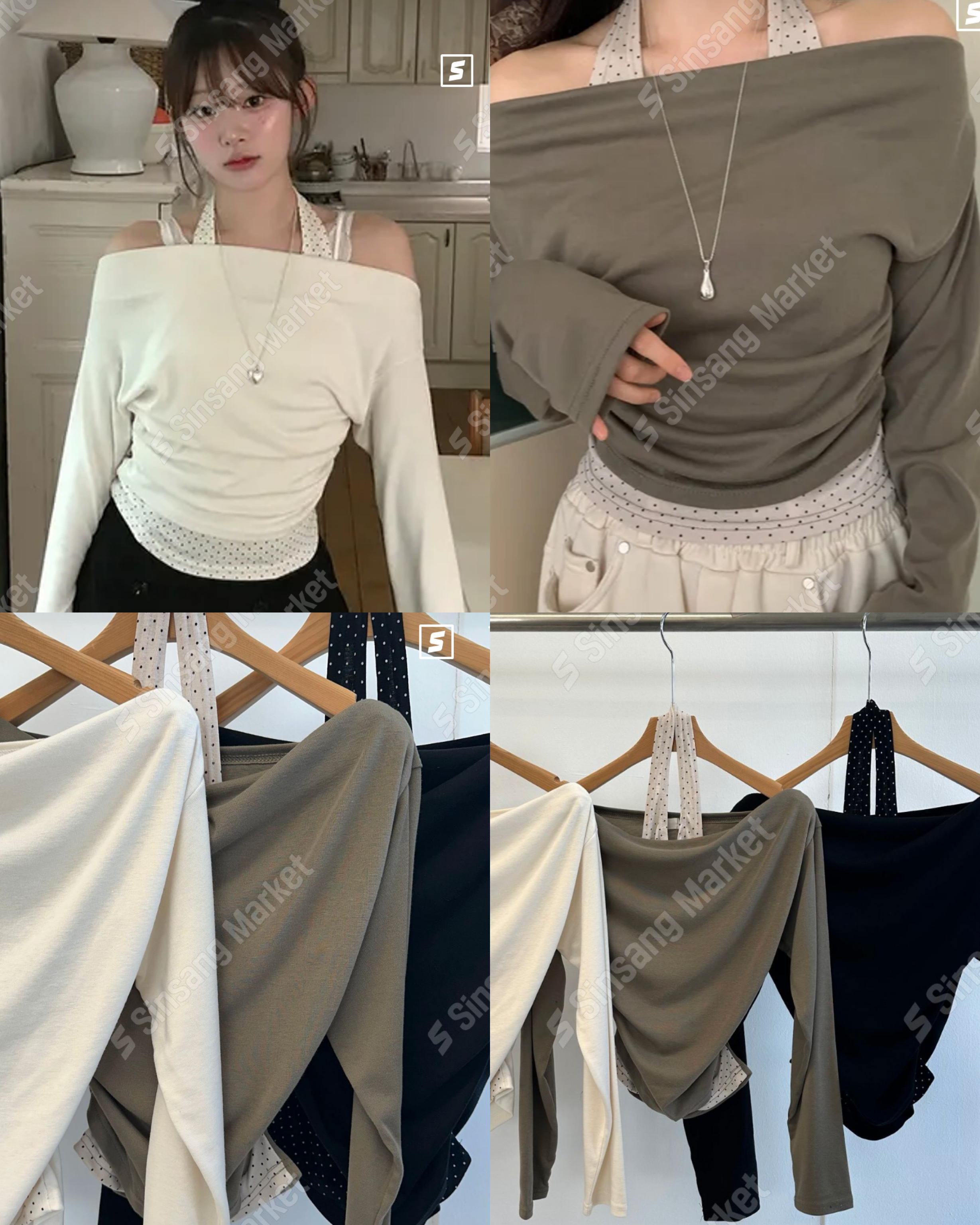 《黑色現貨》波點t-shirt