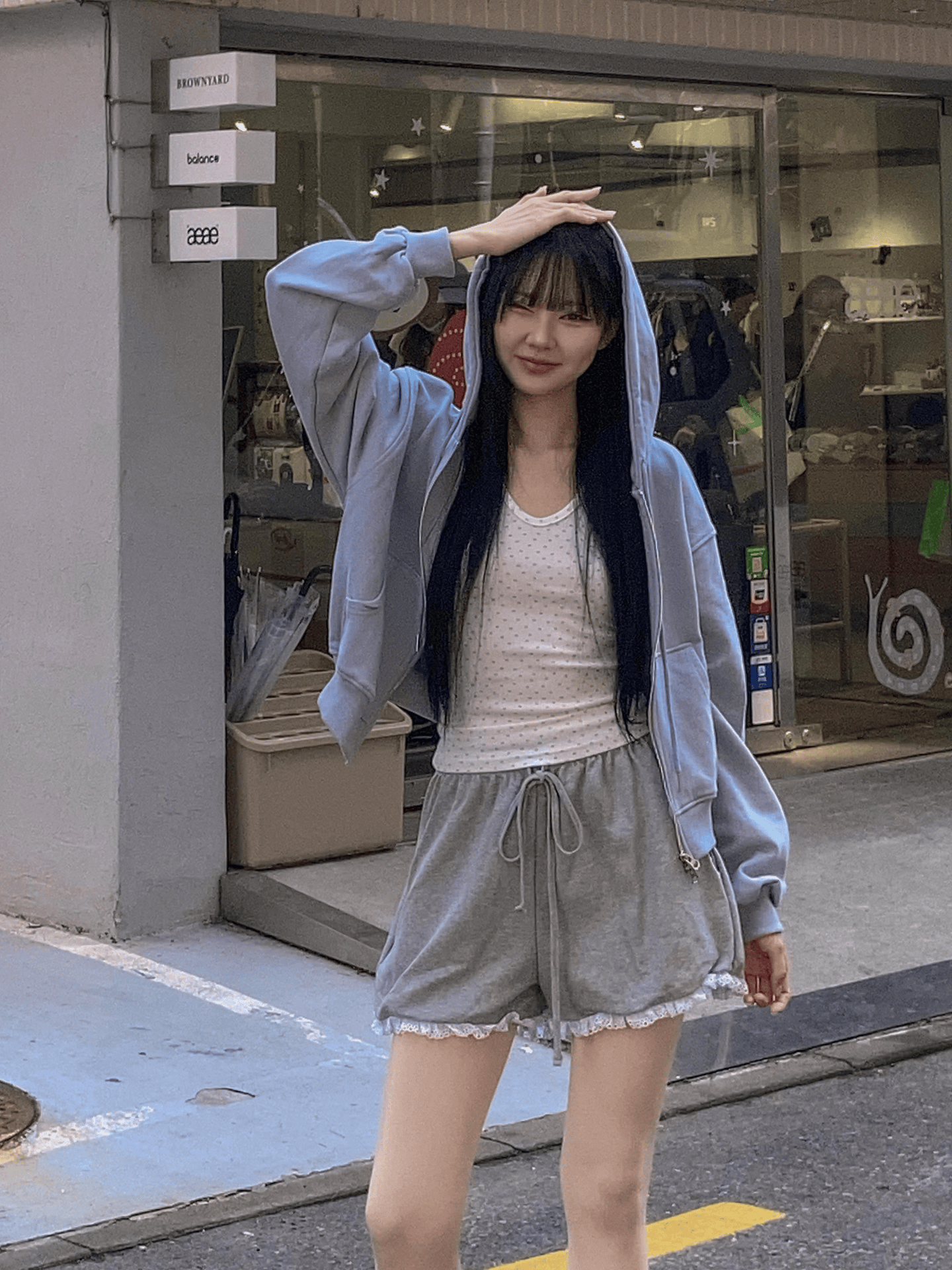 耐磨襟着！淺色系棉質拉鍊外套〈🇰🇷DAY 3〉