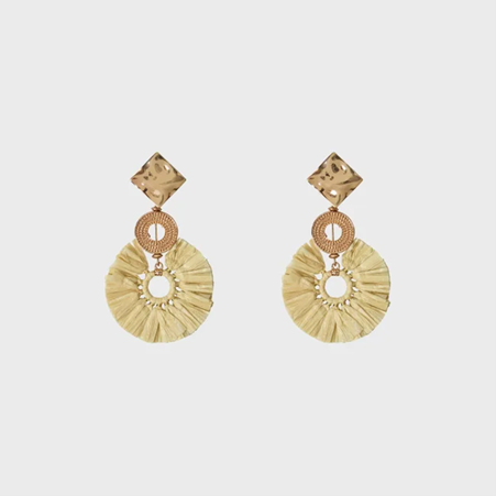 1AF0323-208 [ANNE FONTAINE] Estebe Earrings Natural #P22A124208 (EU)