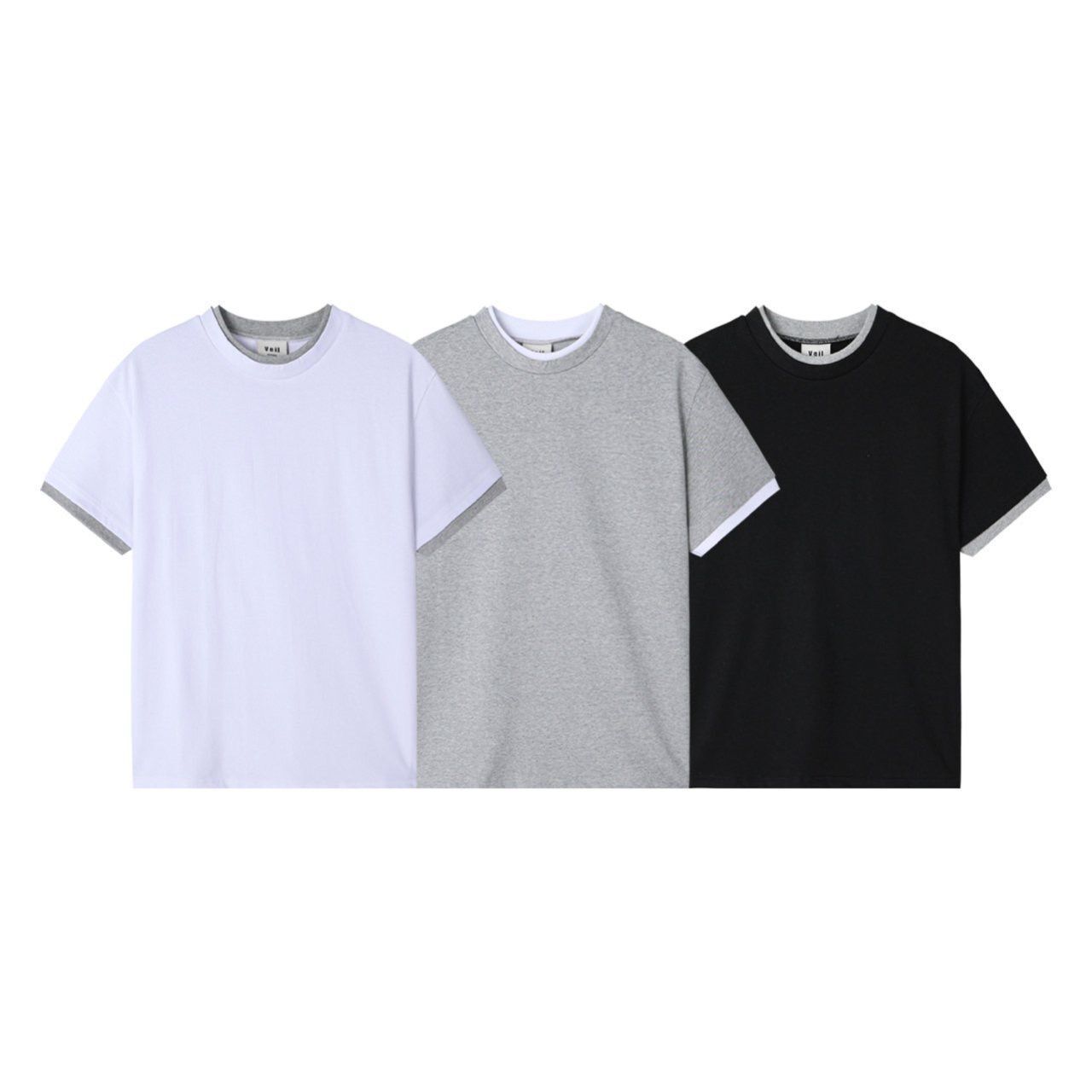 拼色短袖Tee Veil-093T