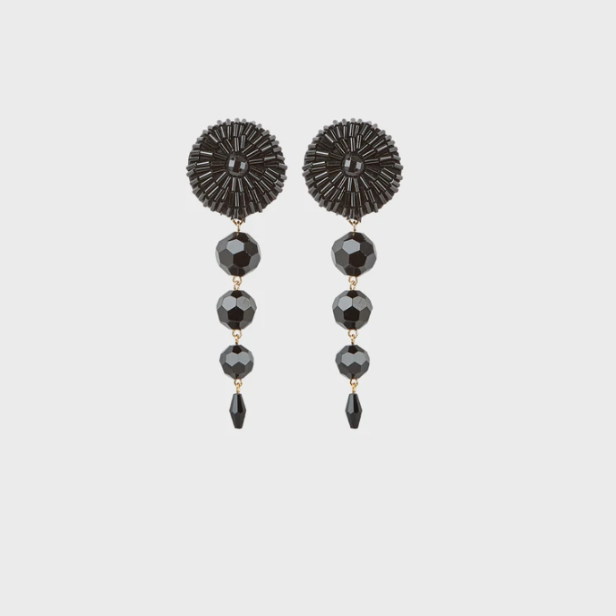 1AF0323-176 [ANNE FONTAINE] Amina Earrings Black #H25A00103 (EU)