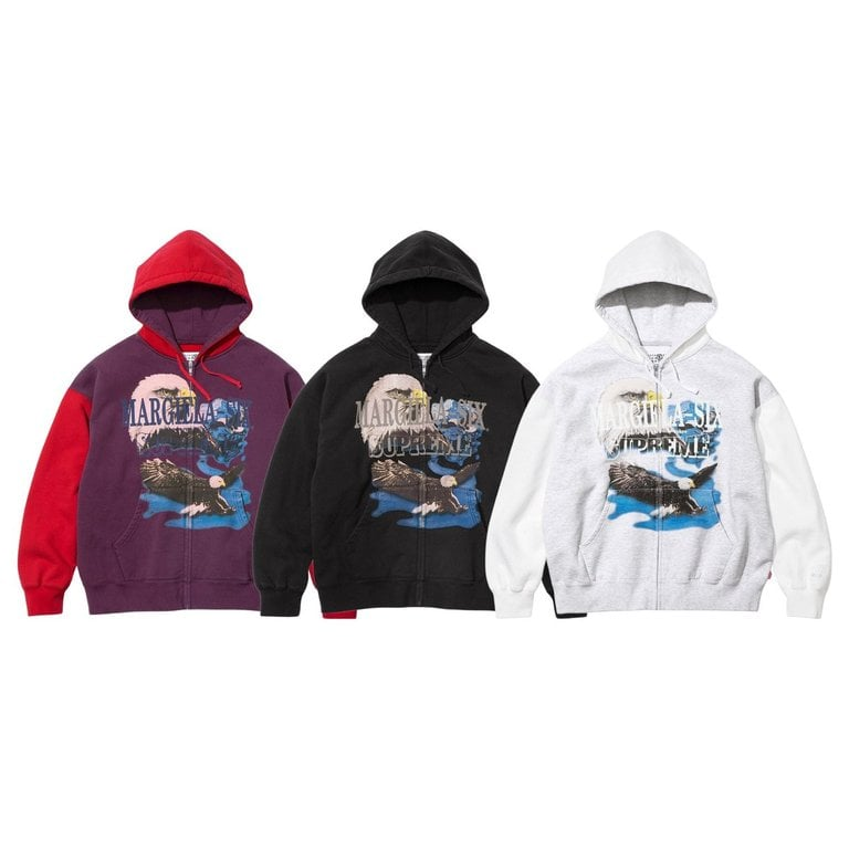 『代購+即將到貨』2026SS SUPREME X Masion Margiela MM6 Eagle Zip Up Hooded Sweatshirt 聯名 老鷹 連帽 外套