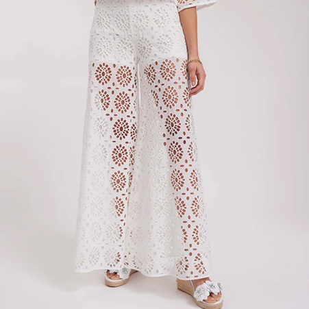 1AF0323-206 [ANNE FONTAINE] Corfou Pants White #P21F19901 (EU)