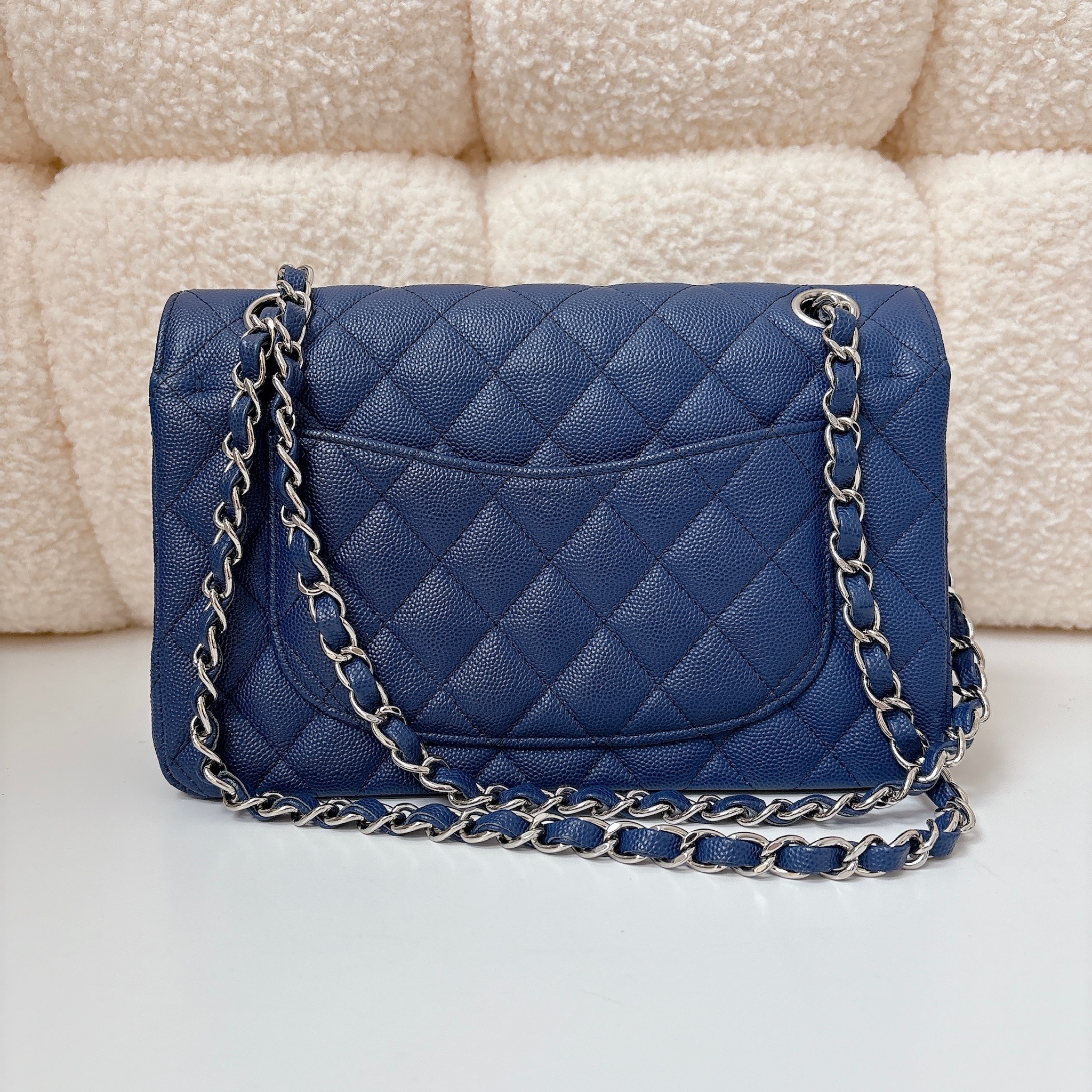 Chanel Classic Flap Bag - Blue / SHW