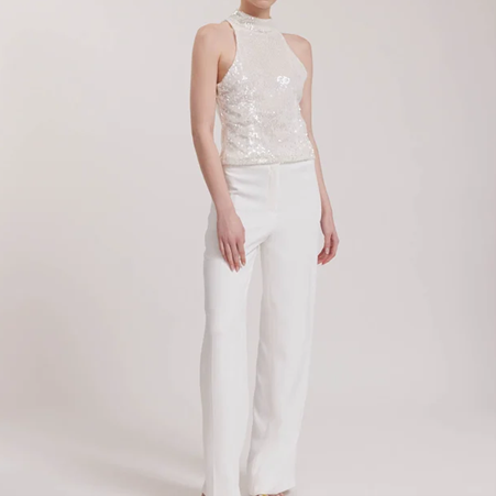 1AF0323-214 [ANNE FONTAINE] Rivage Top White #P23F00901 (EU)