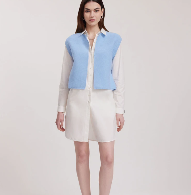 1AF0323-191 [ANNE FONTAINE] Verdon Vest Blue #P23F319515 (EU)