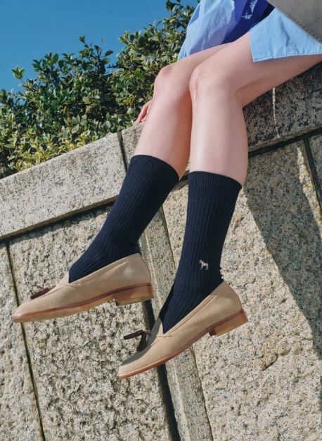 [連線優惠]靴下屋 小馬刺繡中筒羅紋襪