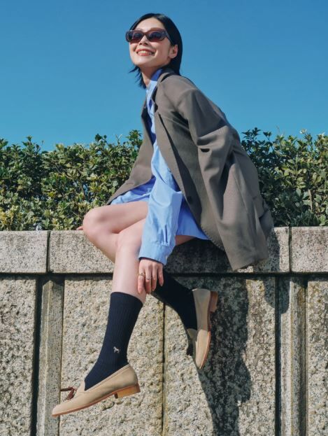 [連線優惠]靴下屋 小馬刺繡中筒羅紋襪