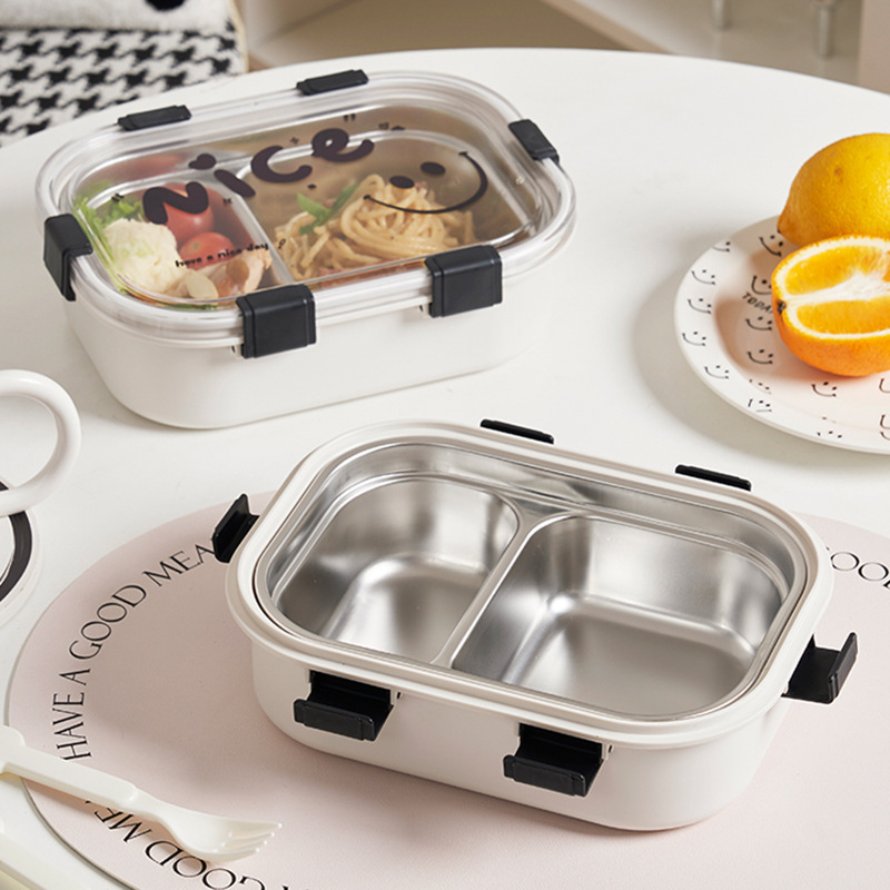《6655》笑臉304不鏽鋼分隔便當盒