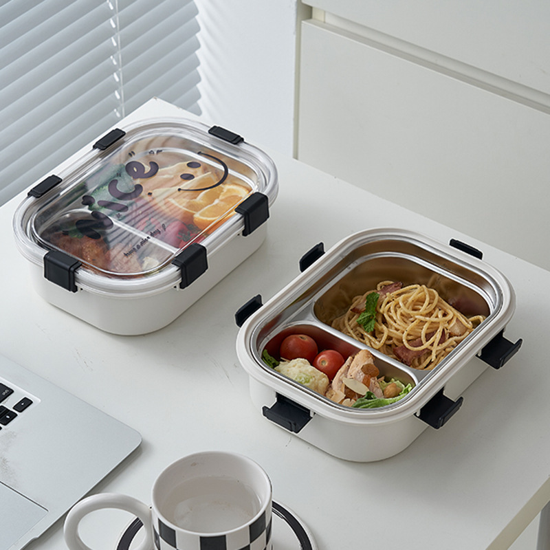 《6655》笑臉304不鏽鋼分隔便當盒