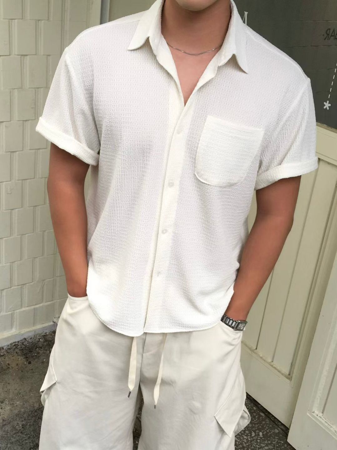 淨色短袖恤衫 SENSES-017S