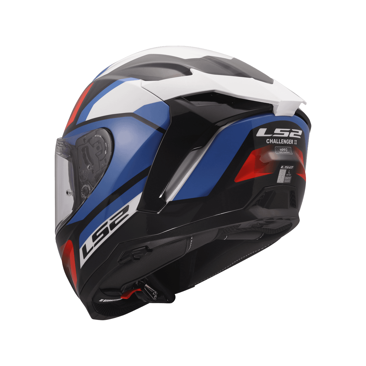 LS2 FF817 CHALLENGER II VIPER 亮黑藍 彩繪 可掀式帽款