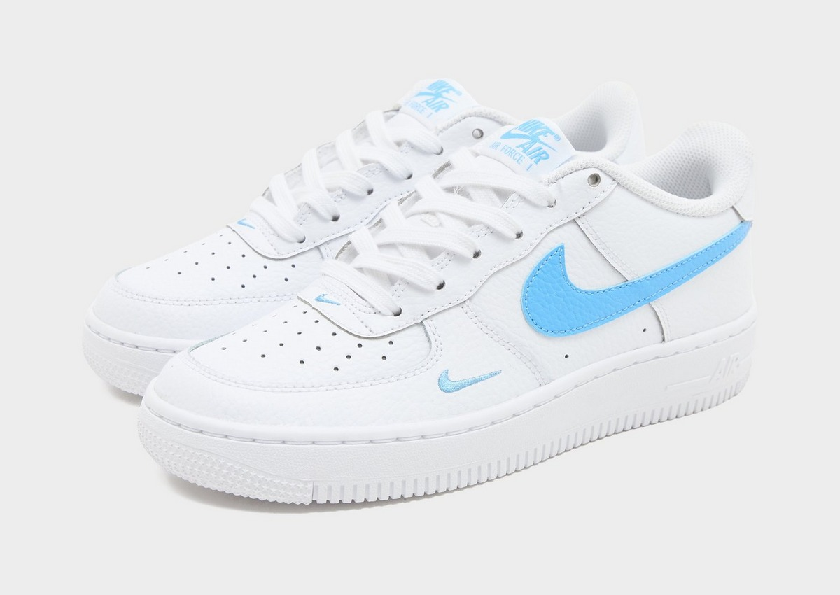 【預訂】 NIKE AIR FORCE 1 LV8 白藍刺繡剔-GS