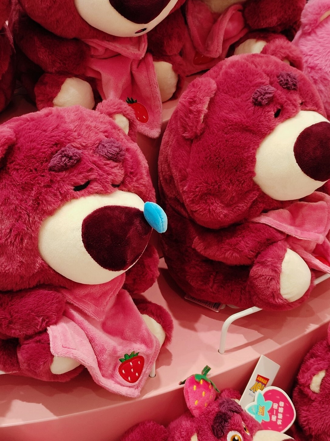 Officially licensed Disney baby sleeping pose Strawberry Bear plush toy