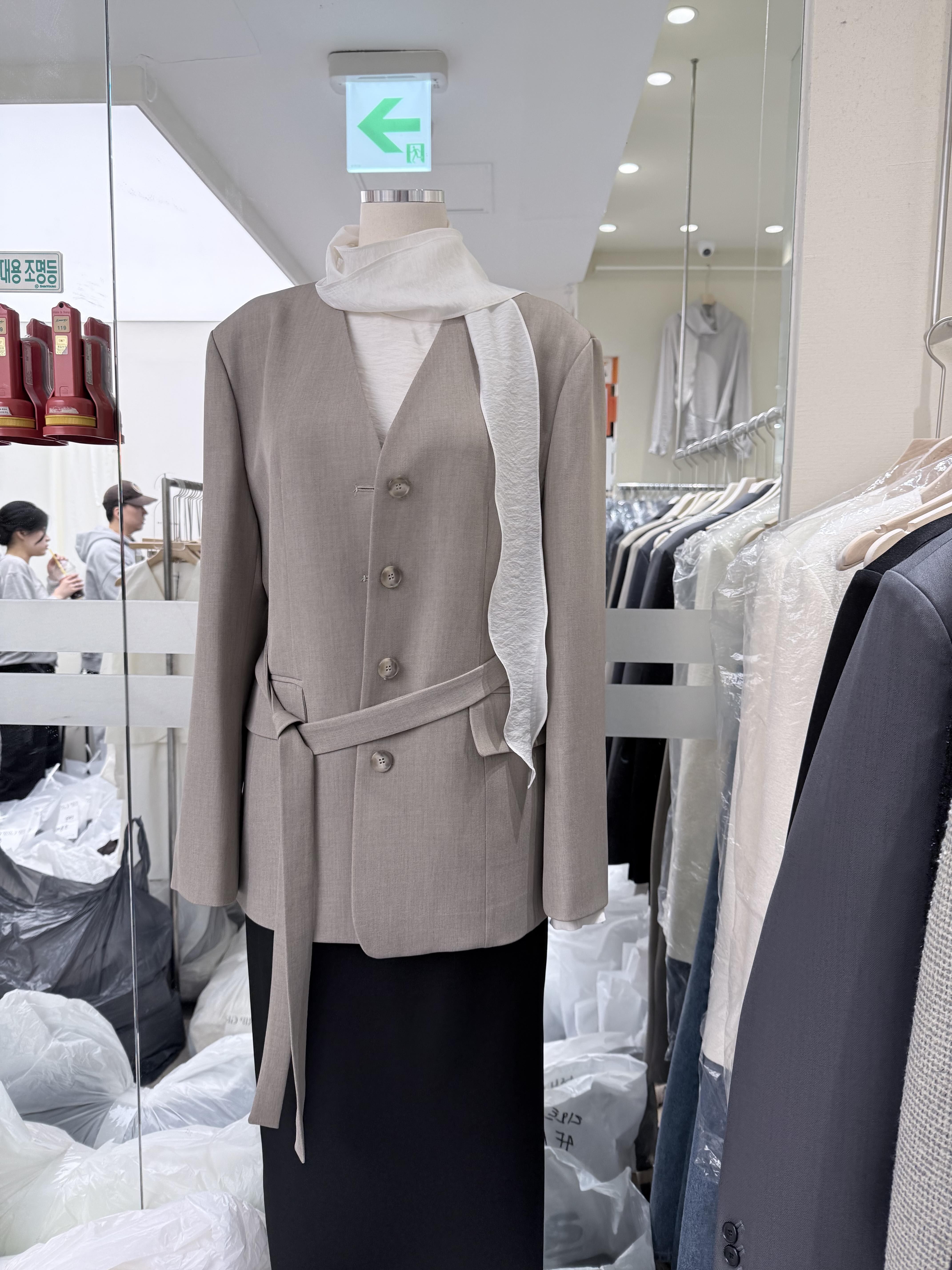 WW2601 無領boys blazer