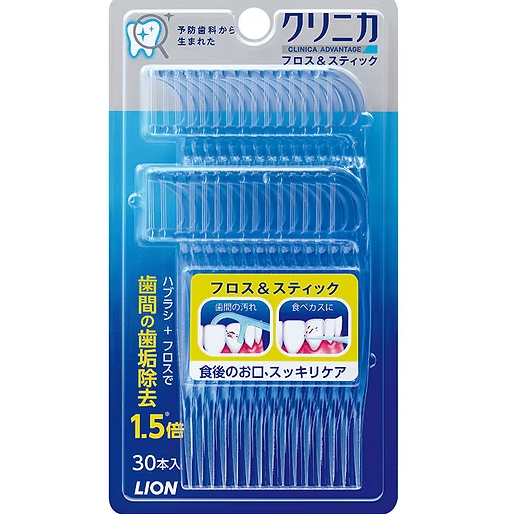 日本 Lion Clinica 獅王三弦牙線棒 Dental Floss Stick Flosser Set (30支)