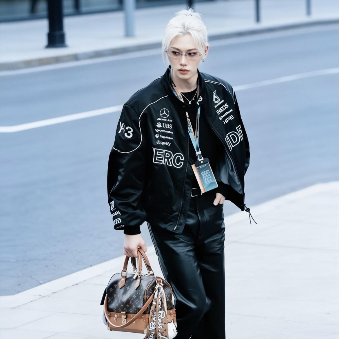 【代購】Y-3 × Mercedes-AMG Petronas F1 SS26 Logo-Detail Bomber Jacket  聯名飛行外套