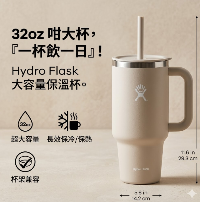 【預購】Hydro Flask H032109 32oz 大容量保溫杯