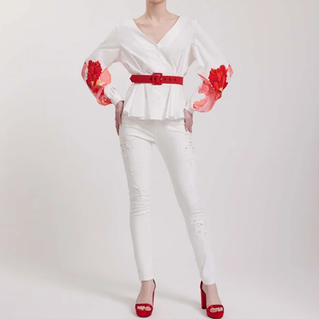 1AF0323-220 [ANNE FONTAINE] Jacquelyn Shirt White #P24F254799 (EU)