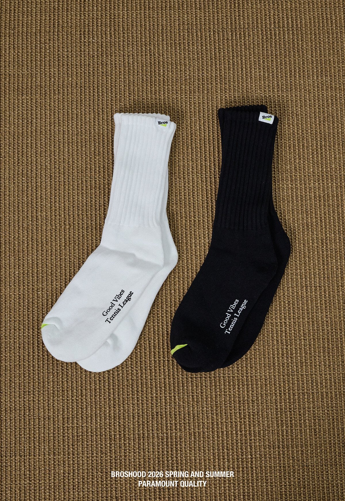 Broshood 日系復古街頭毛巾底中長筒襪 26SS04