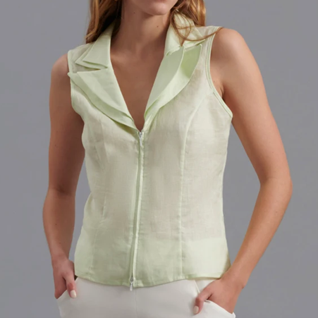 1AF0323-221 [ANNE FONTAINE] Opari Shirt Green #P22F094818 (EU)
