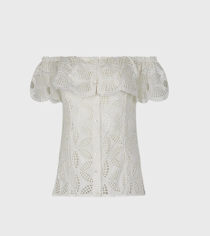 1AF0323-308 [ANNE FONTAINE] Ilenia Shirt White #P25F25801 (EU)