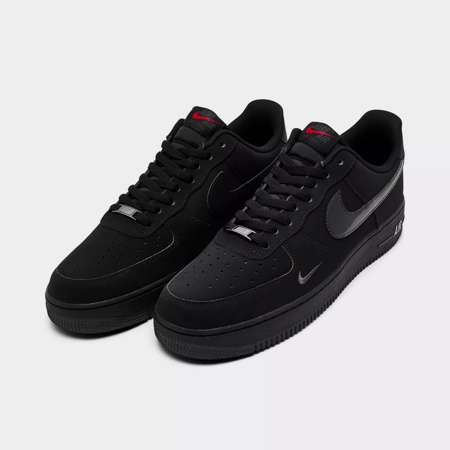【預訂】NIKE AIR FORCE 1 07 LV8 全黑刺繡小剔 漆皮剔-MEN
